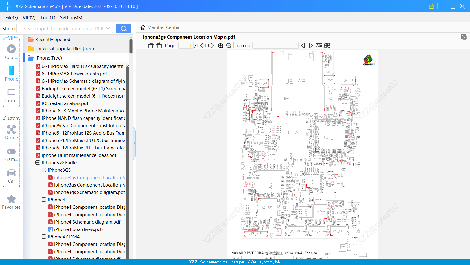 Iphone3gs Component Location Map A